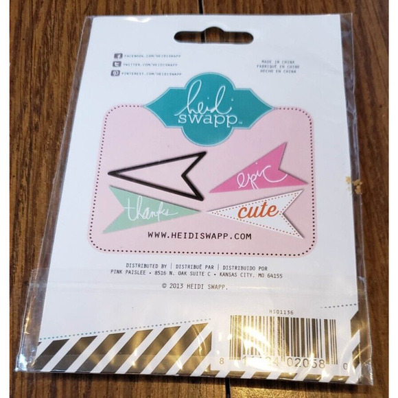 Heidi Swapp Clear Pennants Stamp and Die Set HS01136 - Picture 4 of 6